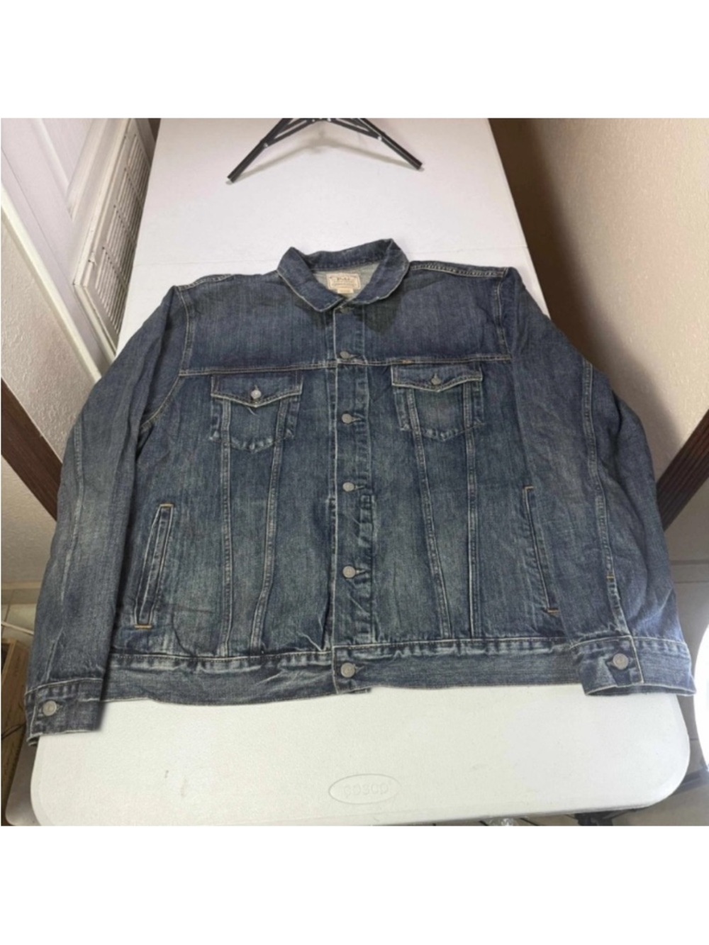 New Polo Ralph Lauren Blue Core Replen Long Sleeve Collared
Trucker Jacket 3XLT